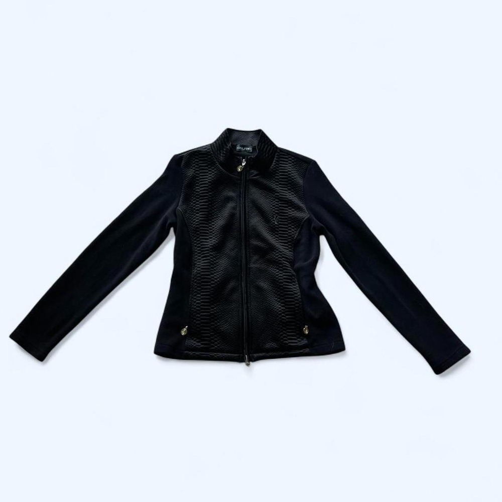 Black fleece snake embossed golf jacket size‎ S by Golfino